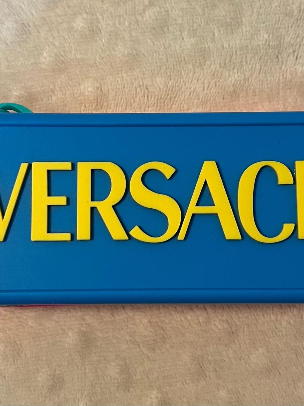 Versace Silicone Glasses Bag with Yellow Logo